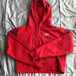Red Vans Cropped Hoodie